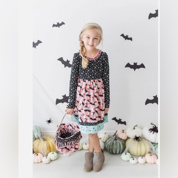 Matilda Jane Other - NWT Matilda Jane Heart To Heart Halloween Fun Mixed Print Dress Size 10